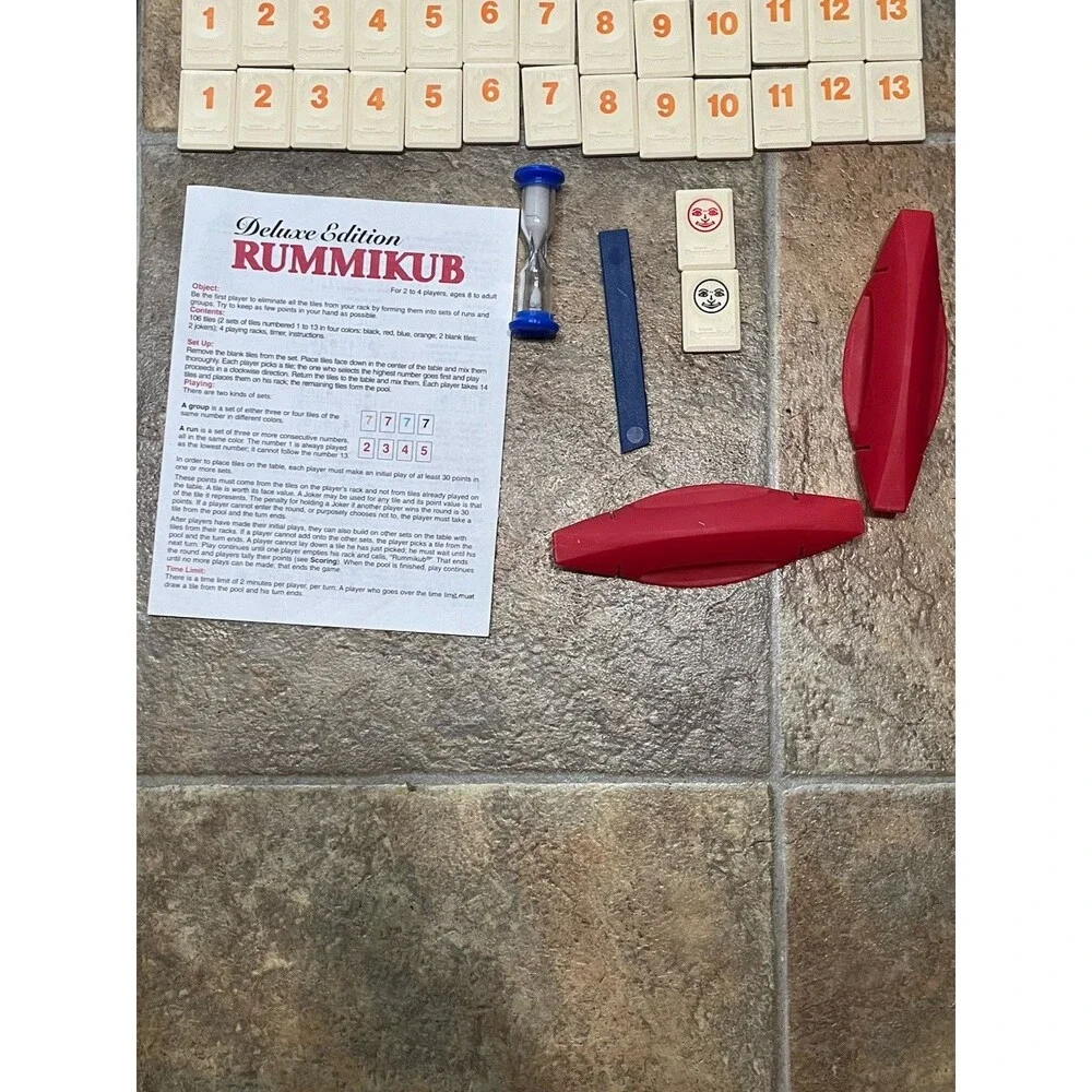 1996 Pressman Rummikub Deluxe Edition Number Tile Game Complete